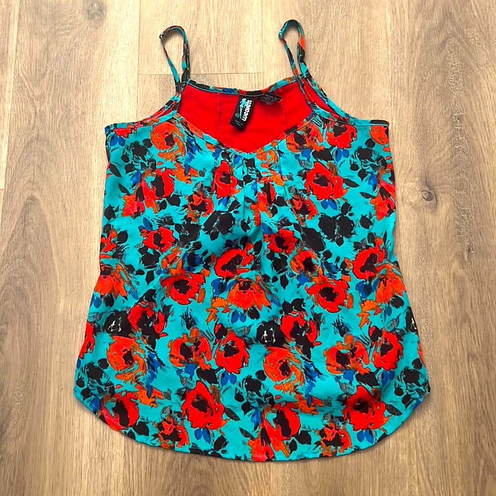 Weavers (XS) Top floral & red